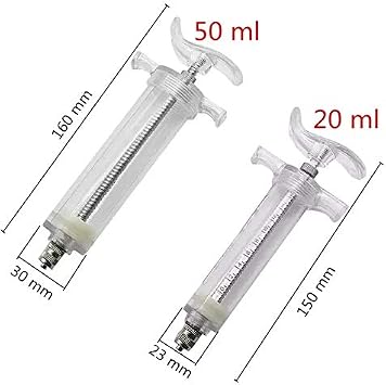 Bird Feeding Syringe Feeding Tubes for Baby Birds Parrot Hand Feeding Syringe with 6 Pcs Curved Gavage Tubes (50ML)