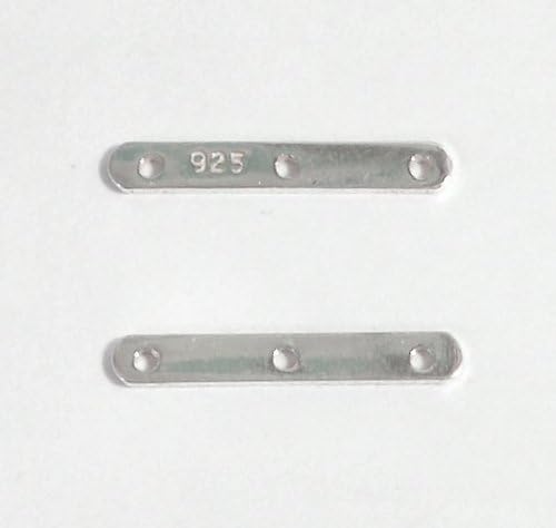 Dreambell 6 pcs .925 Sterling Silver 5mm 3-Strand Hole Separator Spacer Bar Link Bead Connector/Findings/Bright