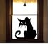 Scary Cat # 2 ~ HALLOWEEN: WALL OR WINDOW DECAL, 13" X 15" LRG