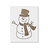Snowman Stencil - Farmhouse Christmas, Christmas Stencil for Wall, Holiday Wall Decor, Cute Mylar Stencils