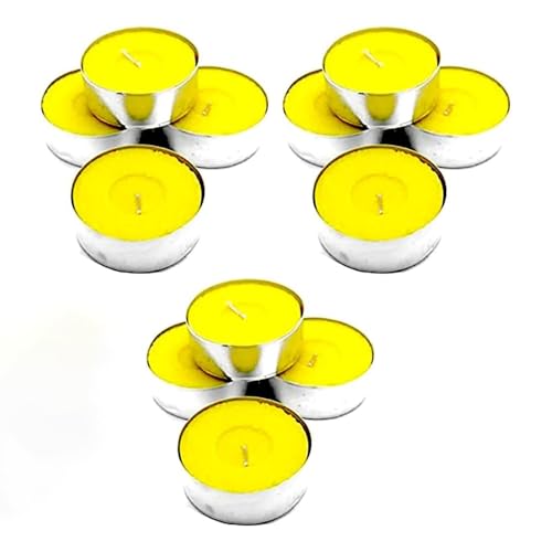 PLUS HOME Vela citronela tealights.Pack de 4 (Tealights Maxi 12)