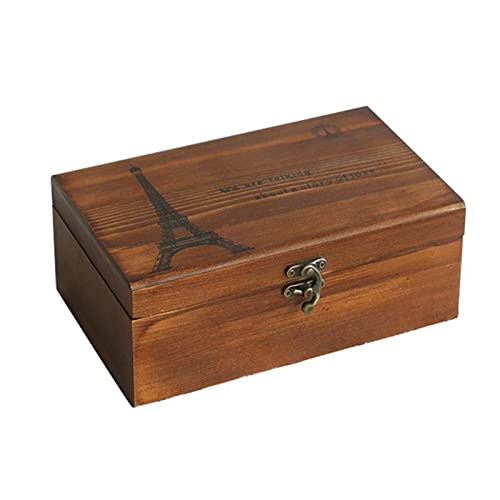 BrilliantDay Boîte de Couture en Bois y Compris Le kit de Couture Accessoires, Boîte de Rangement en Bois Rétro Élégant Organisateur de Couture pour Mon Grandma Girl Femme Amateurs ménagers#2