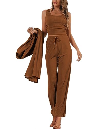 Image of 3 Piece Lounge Sets for Women Airport Travel Outfit