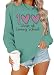 PICKID 100 Days of School Sweatshirt 100th Day of School Shirt Long Sleeve Teacher Tops Funny School Celebration Gifts Cyan
