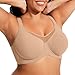 ProKloud Minimizer Bras for Women Full Coverage Unlined Plus Size Supportive Underwire Bras for Everyday Light Beige