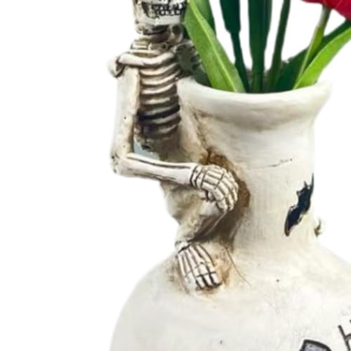 Jarrón interior con calavera de esqueleto para estética gótica 7