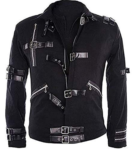 Gothic_Master MJ Bad Black Classic Punk Jacket (S)