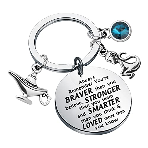 KEYCHIN Jasmine Princess - Llavero de película con texto en inglés 'You Are Braver Stronger...