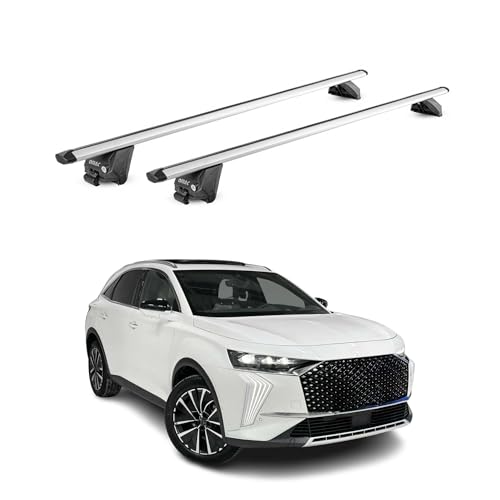 Barres de toit transversales DS7 Crossback 2017-25 alu gris 2 pièces