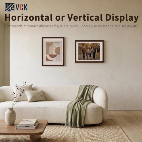 Image of VCK 18x24 Frame 5 Pack, Brown Exclusive Wood, 16x20 Mat, for Picture