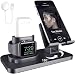 Produktbild AICase Ständer für Apple Watch Airpods,3 in 1 Handy Halter ipad Airpods Ständer Ladestation mit Kabelkanal Docking Station für iWatch Series 5/4/3/2/1 AirPods iPhone iPad Tablet(Grau+iWatch Ladegerät)