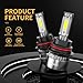 MIFMIA 𝟫𝟢𝟢𝟦 6500K White 800% Brightness 40000LM, Non-Polarity Plug and Play with Fan, IP68 Waterproof Off-Road Light Bulbs, Pack of 2