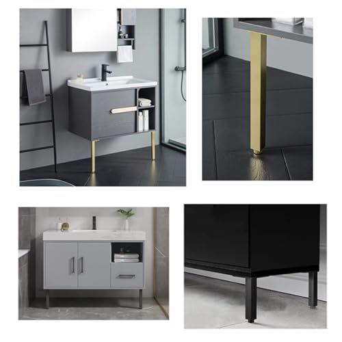 Patas de muebles de cocina ajustables de 6 cm a 40 cm, juego de 4 patas de sofá grises resistentes 8