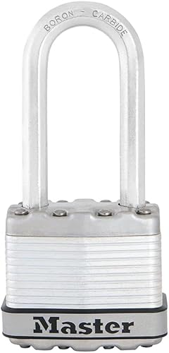 Miniatura 8 de Master Lock M1XTRILH Magnum - Candado resistente con llave, paquete de 3 llaves, color plateado