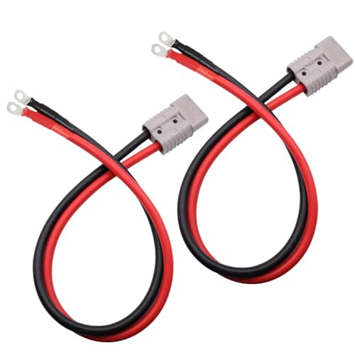 Conector de 50A con cable de 2 metros y terminales de ojo tipo Anderson de desconexión rápida