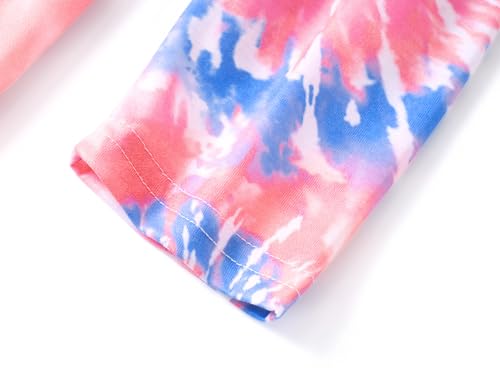 Image of Beezizac Girls Pajamas Cute Print Short /Long Sleeve Pants Set Size 6-18 | Soft Stretch Poly Blend, Comfy Crewneck, Elastic Waist Pants, Everyday & Holiday Sleepwear for Big Girls, Tweens & Teens