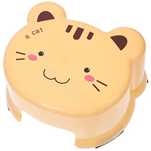 ERINGOGO Cartoon Non Slip Plastic Step Stool for Thickened Bathroom Stool Lightweight Design for Bathing Shoe Changing and Playtime