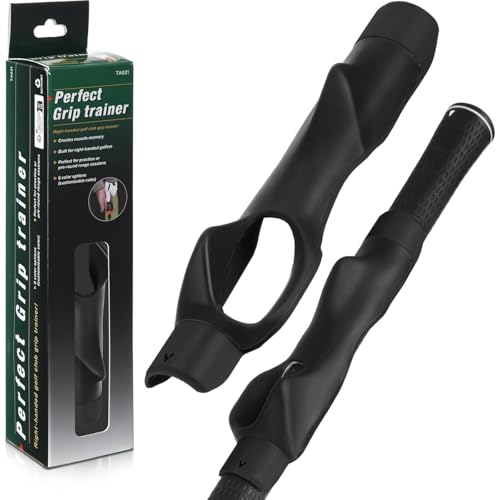 Image of IEKEODI Golf Grip Trainer, Golf Club Grips,Golf Training Aid, Grip Trainer Golf to Help Train Correct Hand Position and Improve Swing Rhythm,Golf Grip Kit Accessories Gifts