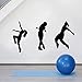 WERWN Fille Danse Sticker Mural Hip hop Freestyle Street Dance école Salle de Classe Chambre décoration intérieure Vinyle fenêtre Autocollant Mural