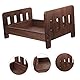 HOMSFOU Bett-Foto-Requisite Haustiernest Neugeborenen-Bett-Requisite Neugeborenes Posiert Im Bett Minibett Für Kinder Schlafzimmermöbel Für Neugeborene Holz Kinderbett Baby Das Bett 16inch
