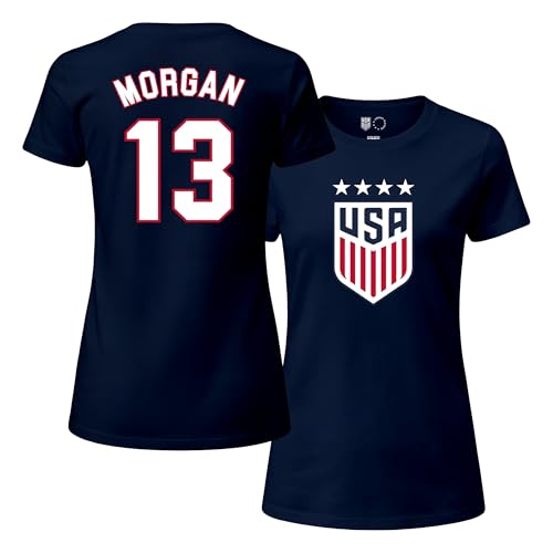 Icon Sports Offical Licensed US Soccer Federation USWNT Player 4 Star T-Shirt | Alex Morgan Small