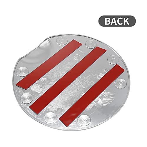 Gas Cap Chrome Fuel Gas Door Cover Trim Overlay Fuel Tank Cap Replacement For 2004-2008 Ford F150 F-150 Silver #TOP4