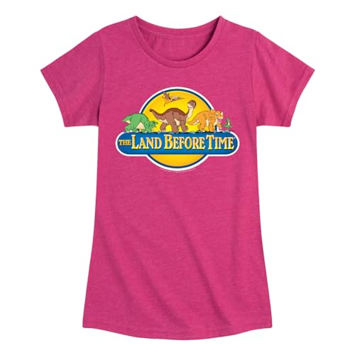 HYBRID APPAREL Land Before Time - Land Before Dinos - Toddler and Youth Girls Short Sleeve Graphic T-Shirt