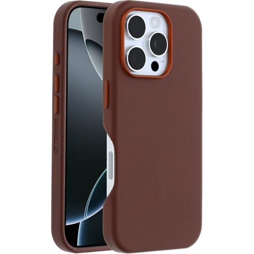Image of OtterBox iPhone 16 Pro Symmetry Series Cactus Leather for MagSafe - Rich Adobe Brown