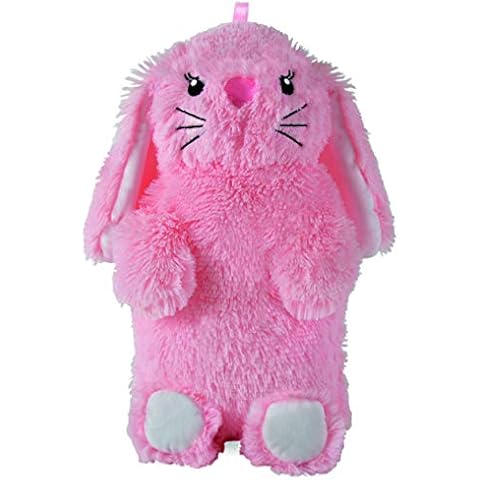 IUEG Hot Water Natural Rubber Bottle Faux Fur Various Plush Design Cover (Pink Rabbit, 750 ml) Cover