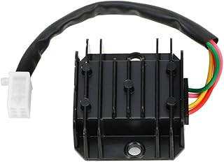 QCHIAN Voltage Regulator Rectifier Motorcycle Voltage Stabilizer Regulator 12V 4 Pin Headlights Turn Signal Lights Current Rectifier Accessories For 150-250CC ATV Motorbike Rectifiers