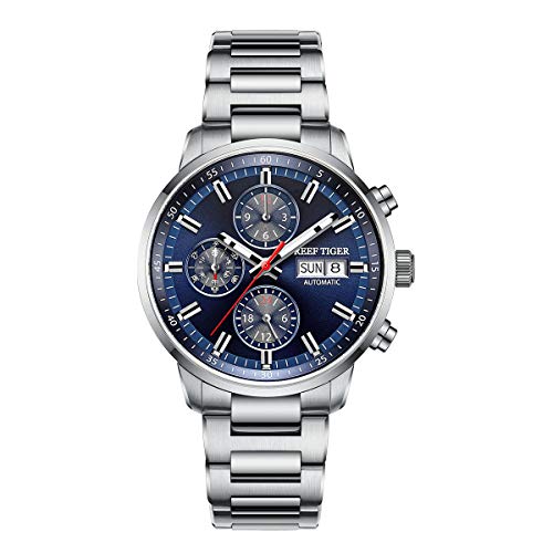 REEF TIGER Herren Multifunktional Automatik mit Edelstahl Armband RGA1659 (RGA1659-YLY)