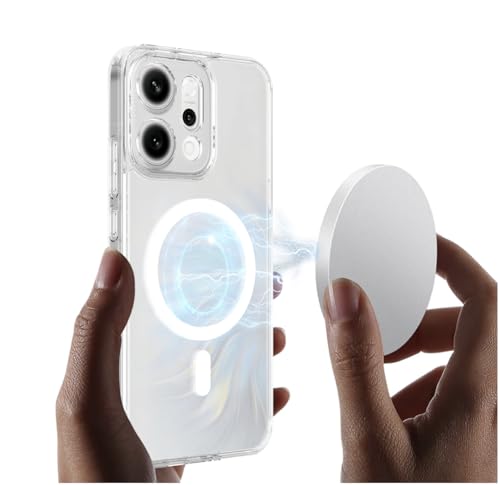 Image of AEETZ Clear Back Case for Moto Edge 60 5G / Motorola Moto Edge 60 Fusion 5G, Hard PC Shockproof Transparent Back Cover Case Compatible with Mag-Safe, Anti-Yellowing (Moto Edge 60 Fusion 5g)