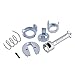 Belissy Kit Serrature E46, Serratura B-M-W E46 Kit Riparazione Porta Sinistra Serie 3, Anteriore Sinistra Destra Porta Serratura Parts Kit di Riparazione di Ricambio for B-M-W E46 Serie 3 1998-2005
