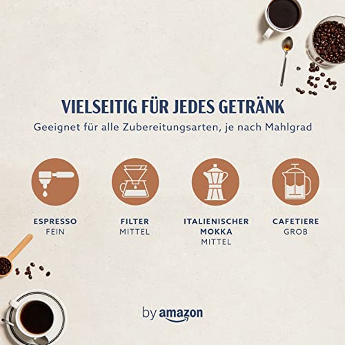 by Amazon Espresso Crema Kaffeebohnen – Rainforest Alliance-Zertifizierung, Leichte Röstung, 500...