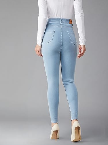 Image of Dolce Crudo Women's Skinny Fit High Rise Regular Length Stretchable High Waist Denim Jeans