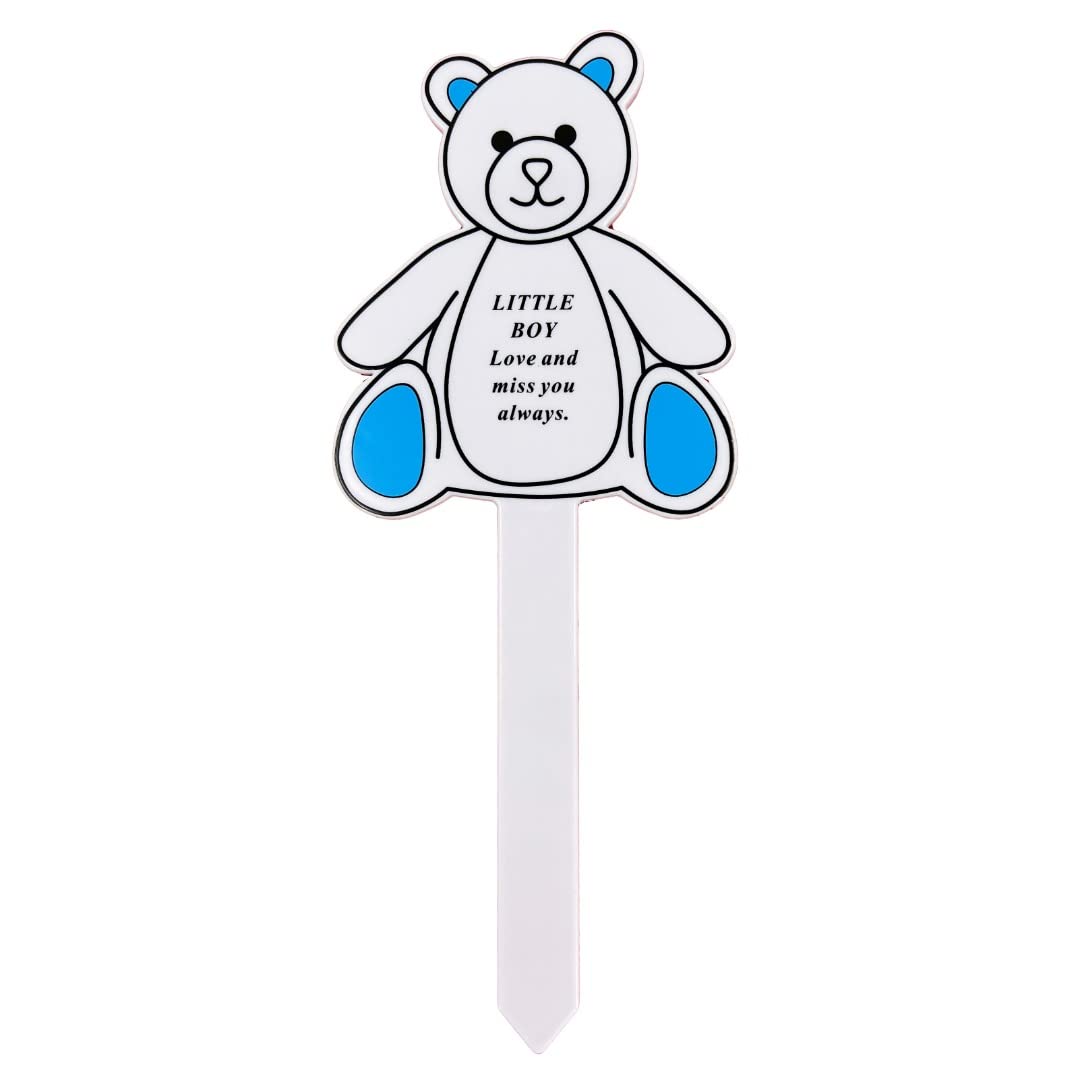 Angraves Little Boy Memorial Baby Child Remembrance Verse Grave Ground Stake Plaque