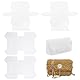 BEPSYOM 4 Stück Plastic Canvas Sheets Kunststoff Mesh Canvas Mesh Canvas Kit Plastik Gittergewebe Segeltuch Blätter für Bastel- und Nähprojekte (15X23/18X26cm)