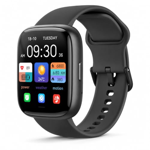 Smart Watch for Women Men, Alexa Built-in, 1.83" HD Touchscreen Fitness Tracker with Bluetooth Calling, Fitness Watch with Sleep Monitor, 100+ Sports Modes, IP68 Waterproof Smartwatch for Android iOS