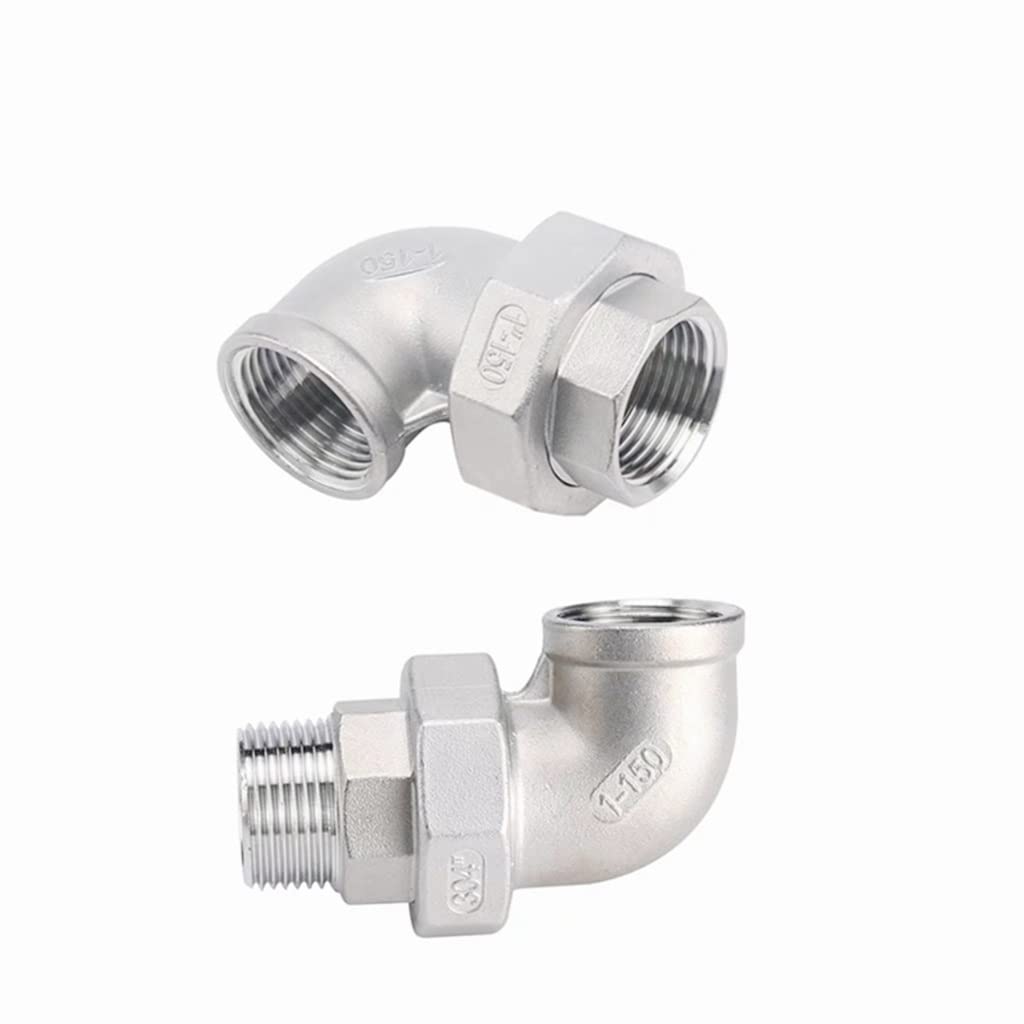 Schlauchverbinder, 1/4", 3/8", 1/2", 3/4" Und 1" Außen-/Innengewinde, 90-Grad-Winkelstück Mit Bsp-Gewinde, 304,Mführende Verbindung, Rohrverschraubung/Female To Female/1-1/4"