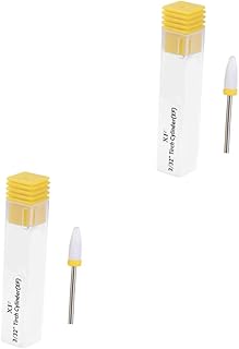 minkissy 2 Pçs Broca De Cerâmica Broca De Cutícula Fina Grossa Broca Unhas Brocas De Unhas Brocas De Manicure Cabeça De Broca Manicure Brocas De Esmalte Cabeça De Moagem Lixa De Unhas