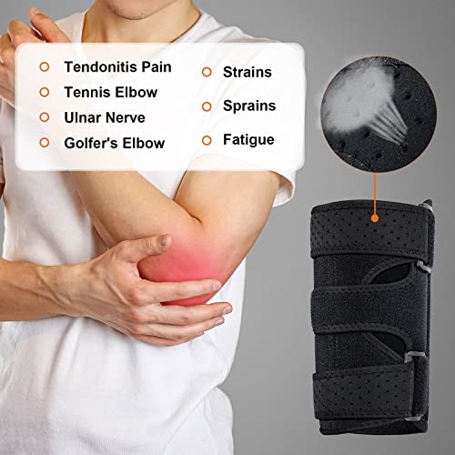Elbow Brace For Pain Relief, Elbow Splint Immobilizer For Cubital Tunnel Syndrome Tennis Elbow And Golf Elbow, Night Elbow Sleep Support Elbow Stabilizer Ulnar Nerve Entrapment Bursitis Tendonitis #TOP1