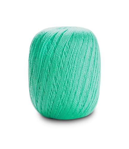 Image of CIRCULO Anne Yarn for Crocheting & Knitting, 100% Mercerized Brazilian Virgin Cotton, Soft Fingering Weight, 547 Yds, 5.19 Oz - Color 5743 Neo Mint