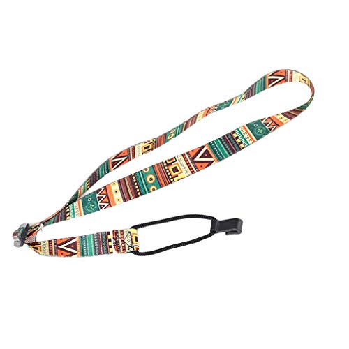 Meisijia Gitarrengurt ethnischen Muster-justierbares Nylon Clip On Strap, Verstellbarer Nylon Ukulele-Bügel, Haken Ukulele-Bügel-Gurt Gitarren-Riemen-Zubehör Haken