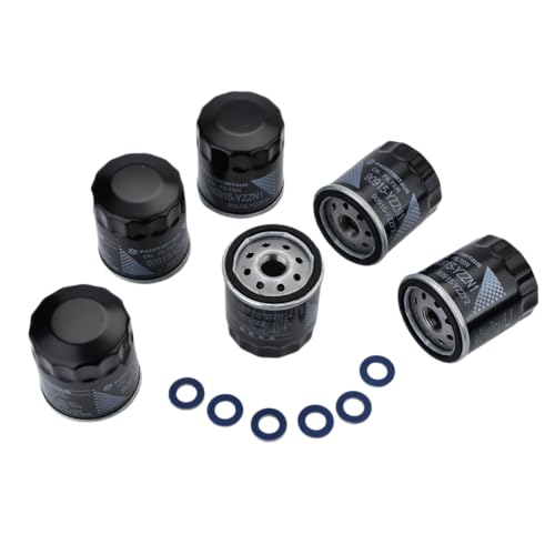 PAGOTORTAUS (6pcs) 90915-YZZN1 90915-YZZF2 Engine Oil Filter with Washers Compatible with RAV4 Camry Corolla Prius Highlander Avalon Lexus Replaces 90915-10009 90915-YZZE1