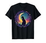 Cute Black Cat Crescent Moon Graphic Apparel