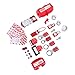 Hamwesh Lockout Tagout Kit, OSHA Compliant Universal Loto Safety Kit, with 10 Padlocks, 4 Hasps, Circuit Breaker Locks, and for Industrial and Mechanical Lockout Procedures