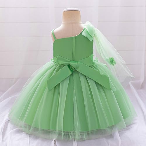 OBEEII Toddler Baby Girls Pageant Birthday Party Photoshoot Tulle Tutu Dress with Headband Princess Wedding Flower Girl Dress4