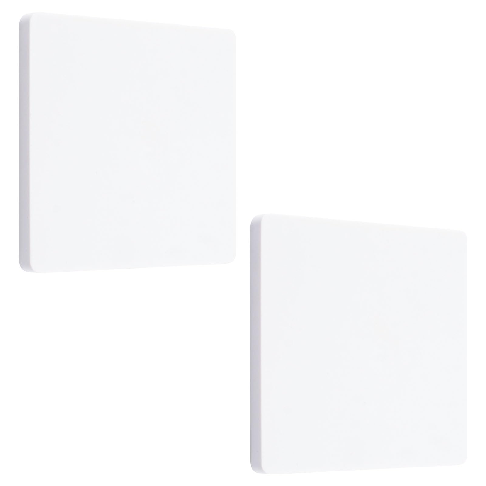 UFURMATE Blank Cover Wall Plate, 2PCS 3.94" x 3.94" Plastic Screwless Wall Hole Plate 1-Gang Blank Device Outlet Cover Electrical Covers for Unused Outlets or Switches (White)