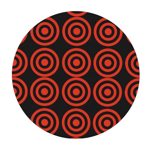 Nappe ronde motif vectoriel cible imperméable lavable fête - 3