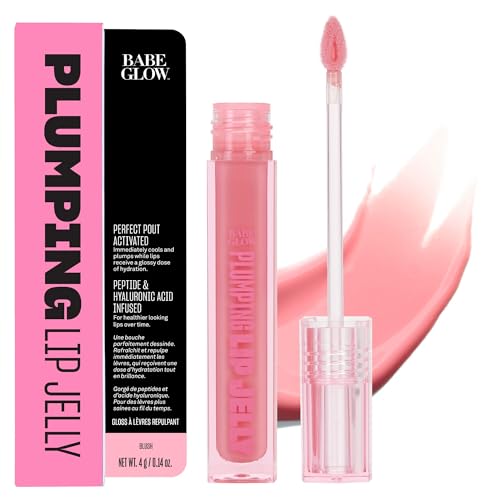 BABE ORIGINAL Glow Plumping Lip Jelly For Thicker Lips - High Shine Lip Gloss for Moisturizing, Hydrating and Soothing Lips, Blush